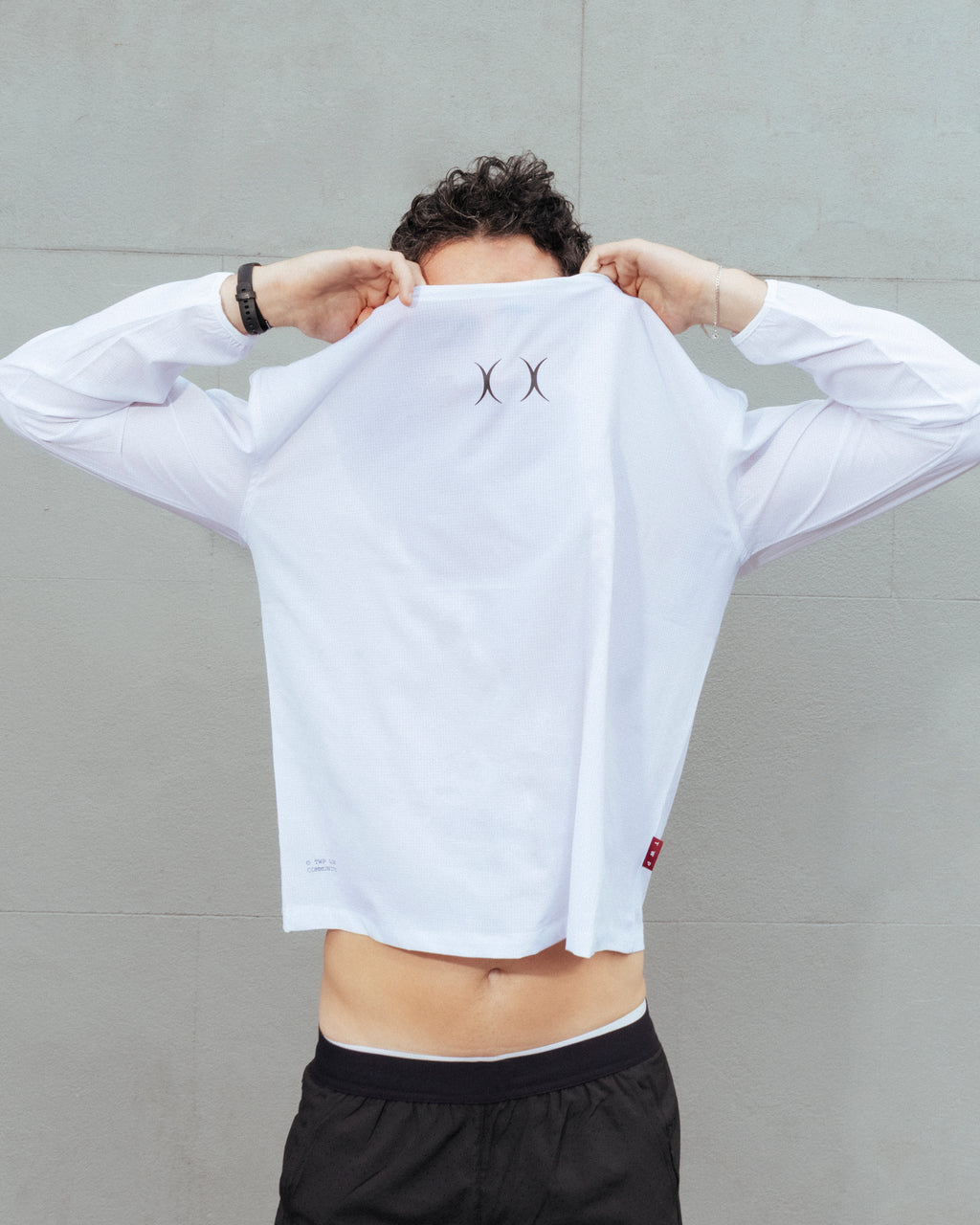 Unisex Long Sleeve Performance Tee - White