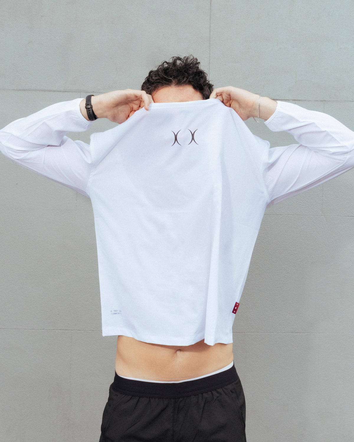 Unisex Long Sleeve Performance Tee - White