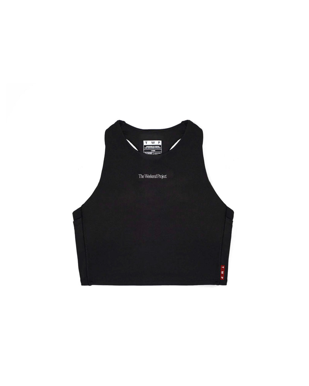 Women's Crop Race Tank - Black