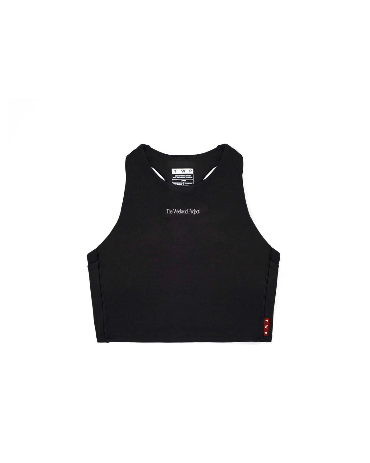 Women's Crop Race Tank - Black